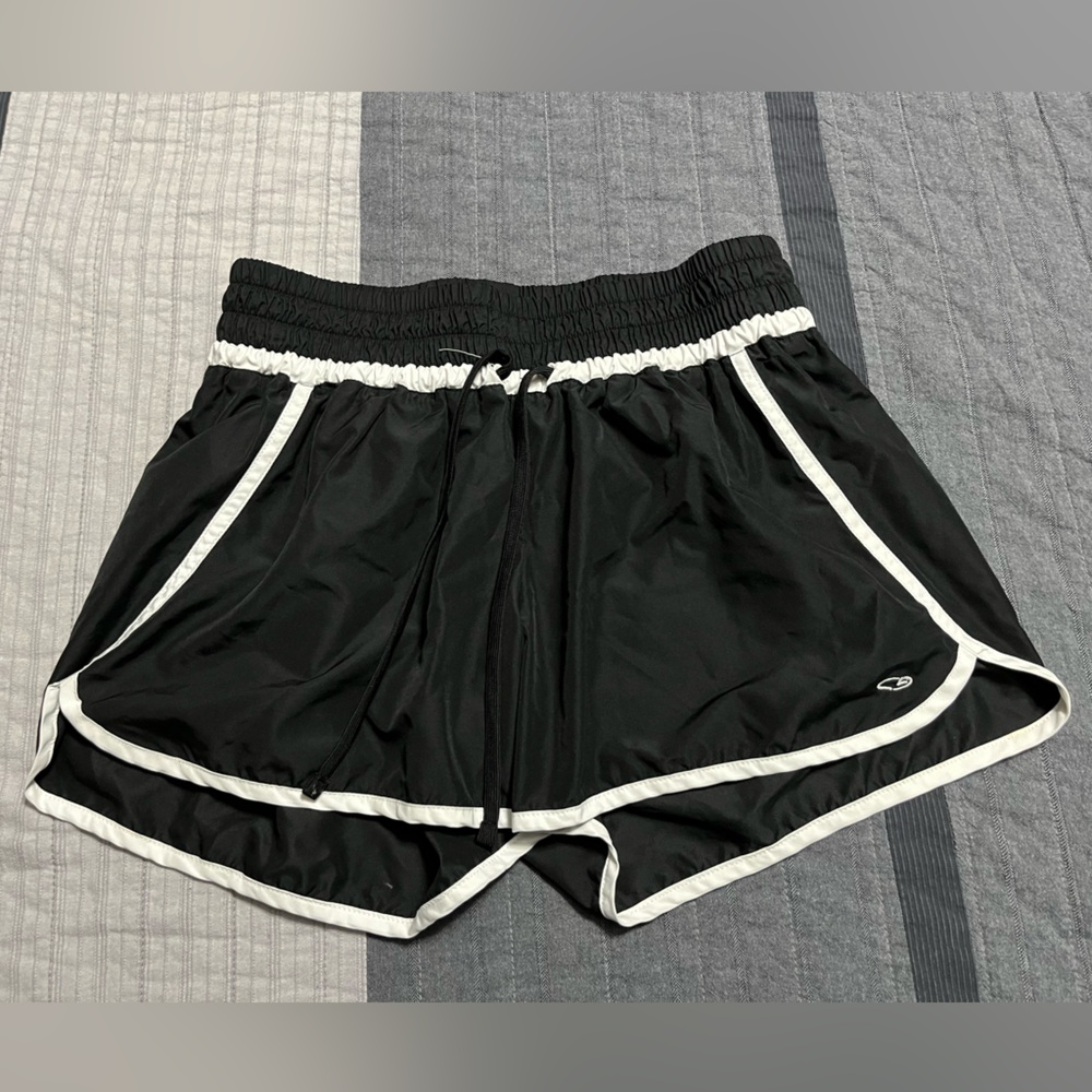 Champion Women's Black Running Shorts with White Trim